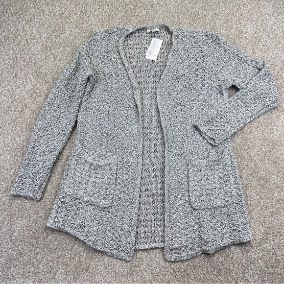 Style & Co. Sweaters - NWT Style & Co. Gray and Cream Knit Cardigan Sweater